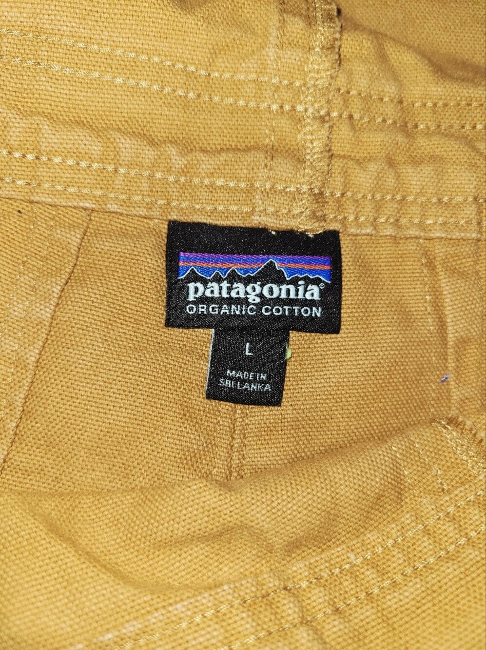Patagonia Women's Stand Up Overalls Shortalls Tan Brown Large L - Picture 5 of 5